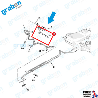 Grabenparts_Injector Leak Off Return Pipe For Citroën C4 / Peugeot 308 1.6 HDi 9675839380_
