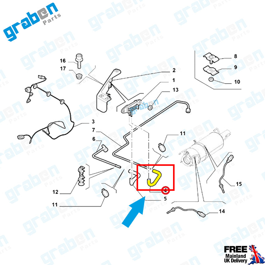 Grabenparts_Pressure Sensor Hose For Peugeot Boxer / Fiat Ducato 3.0 D 1356542080 1618.EV_