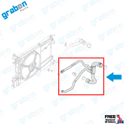 Grabenparts_Radiator Lower Hose Pipe For Vauxhall Corsa MK3 (D) 1.4 Petrol 2006-2014 6336135_
