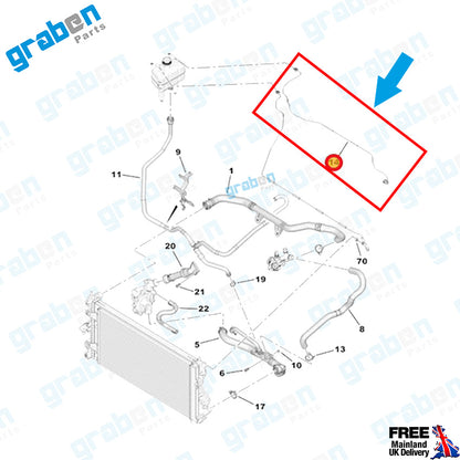 Grabenparts_Spare Water Tank Pipe For Peugeot Boxer / Citroen Jumper Relay 2.0D 1611982280_