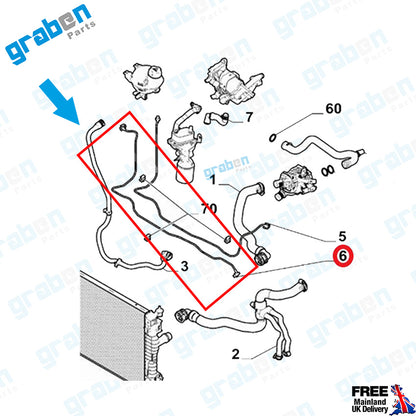 Grabenparts_Spare Water Tank Pipe For Vauxhall Vivaro C 1.5 / Citroën Jumpy 1.5 9818468680_
