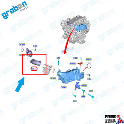 Grabenparts_Turbo Hose For Ford Focus IV / Tourneo Connect 1.5 EcoBlue JN116F072BC 2444979_