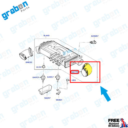 Grabenparts_Turbo Hose For Land Rover Discovery V / Range Rover IV 3.0 113123471 LR146548_
