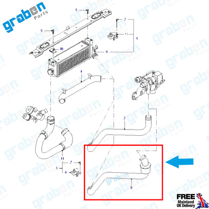 Grabenparts_Turbo Hose Pipe For Ford Transit MK5 2.0 TDCI 2000-2006 1C156K683AM 4748199_