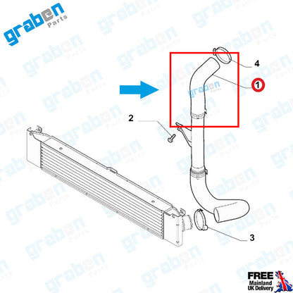 Grabenparts_Turbo Intercooler Hose For Fiat Ducato 2.3 Multijet 2015+ 1394053080_