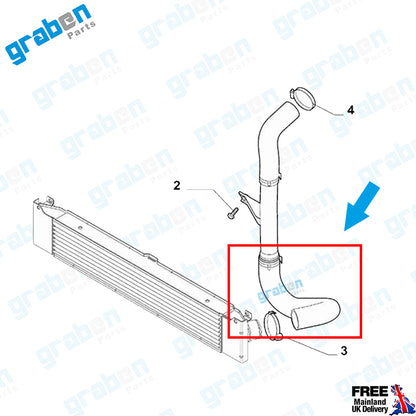 Grabenparts_Turbo Intercooler Hose For Fiat Ducato 2.3 Multijet 2016+ 1389890080_