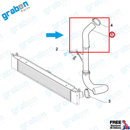 Grabenparts_Turbo Intercooler Hose For Fiat Ducato Multijet 2.3D 2011+ 1389890080 1379412080_