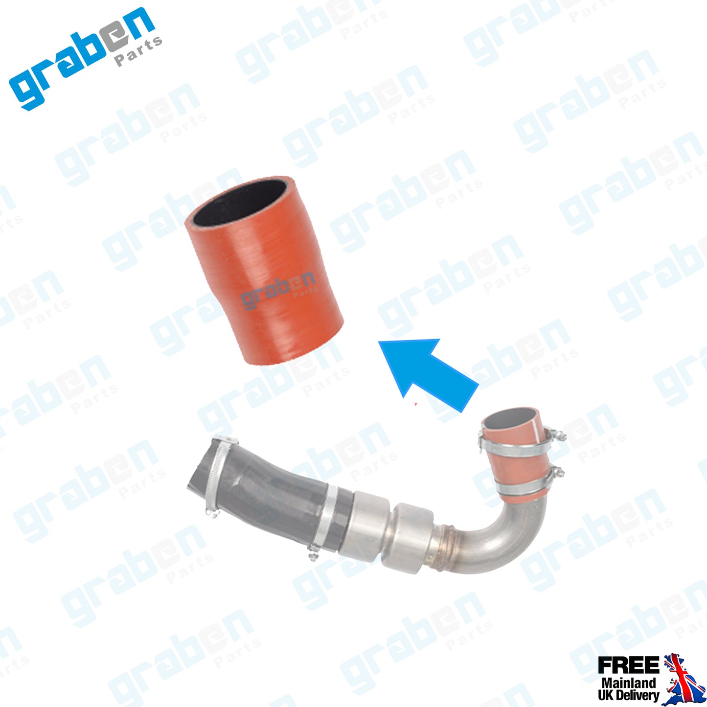 Grabenparts_Turbo Intercooler Hose For Ford Focus III / Mondeo IV 2.0TDCI AV616C700AD 1697700_