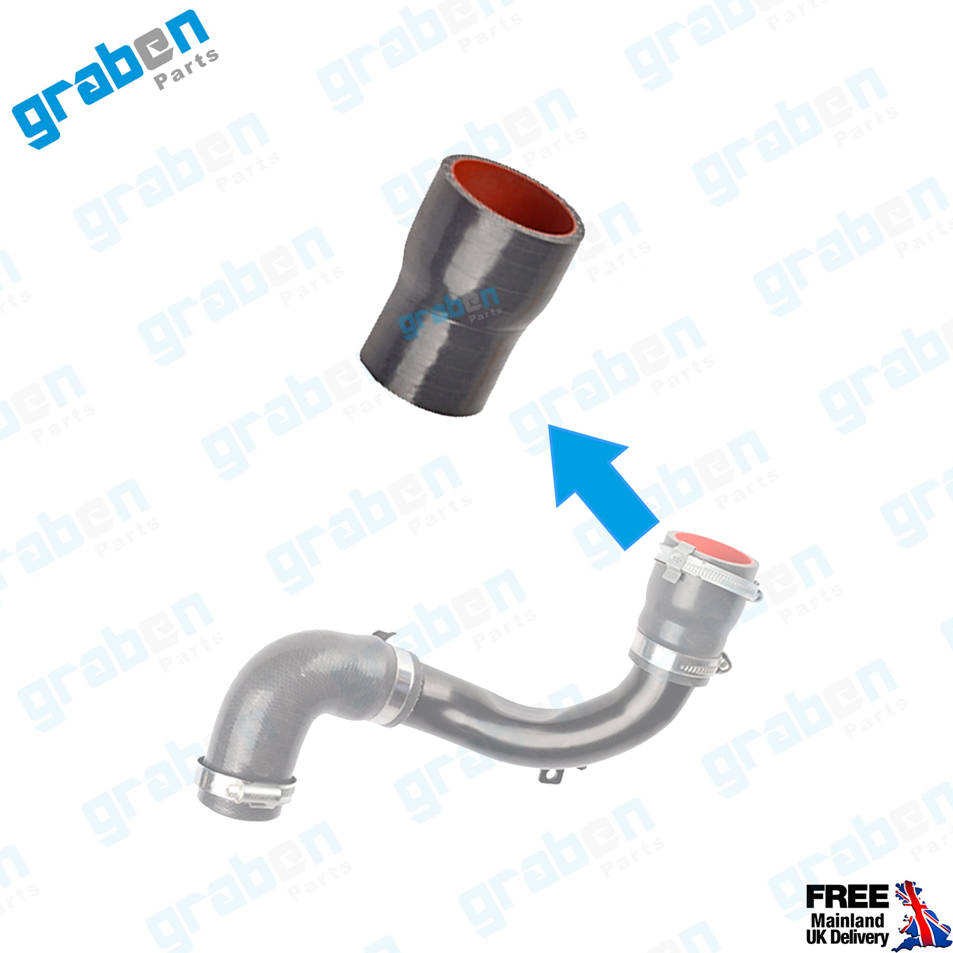 Grabenparts_Turbo Intercooler Hose For Ford Focus III / Mondeo V 1.6TDCI CV616C646BC 1786196_