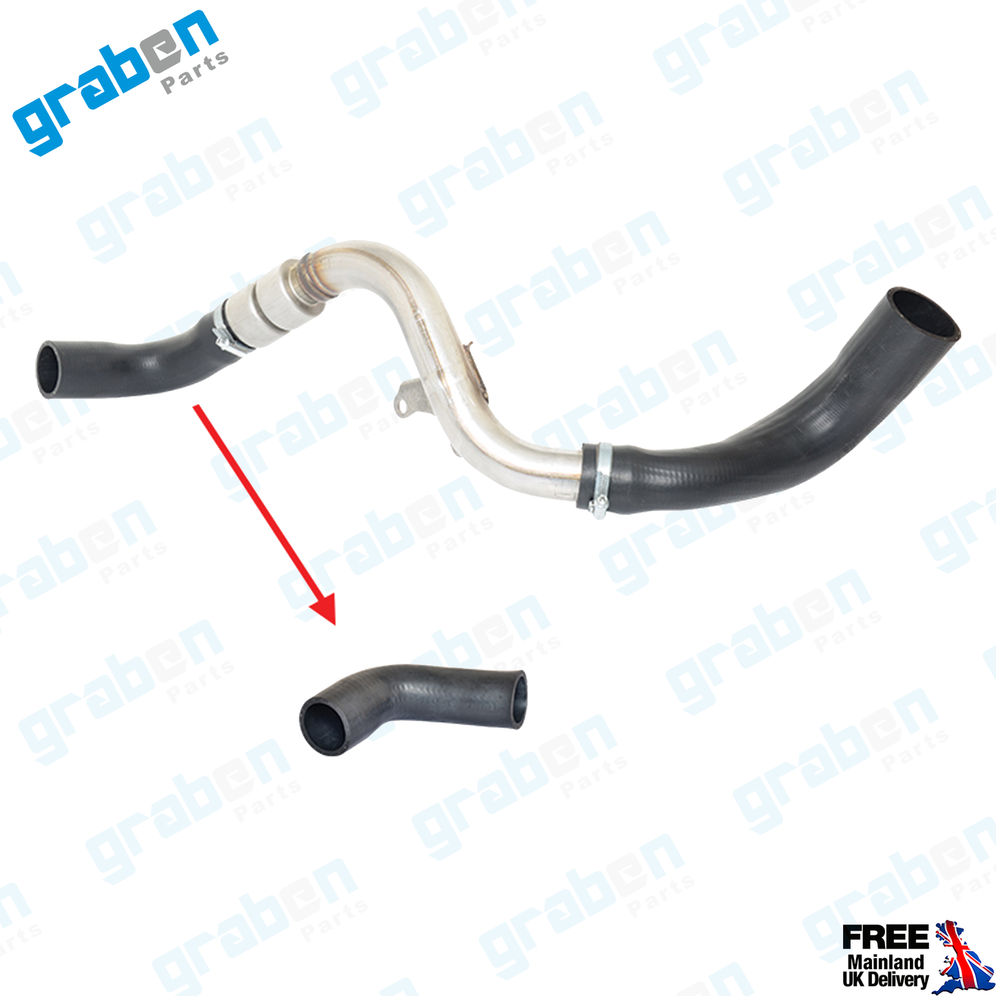 Grabenparts_Turbo Intercooler Hose For Ford Focus II 1.8 TDCI 2004+ 4M516C646DF 1480555_