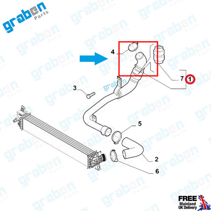 Grabenparts_Turbo Intercooler Hose For Peugeot Boxer / Citroen Jumper IV 2.0 HDI 1398849080_