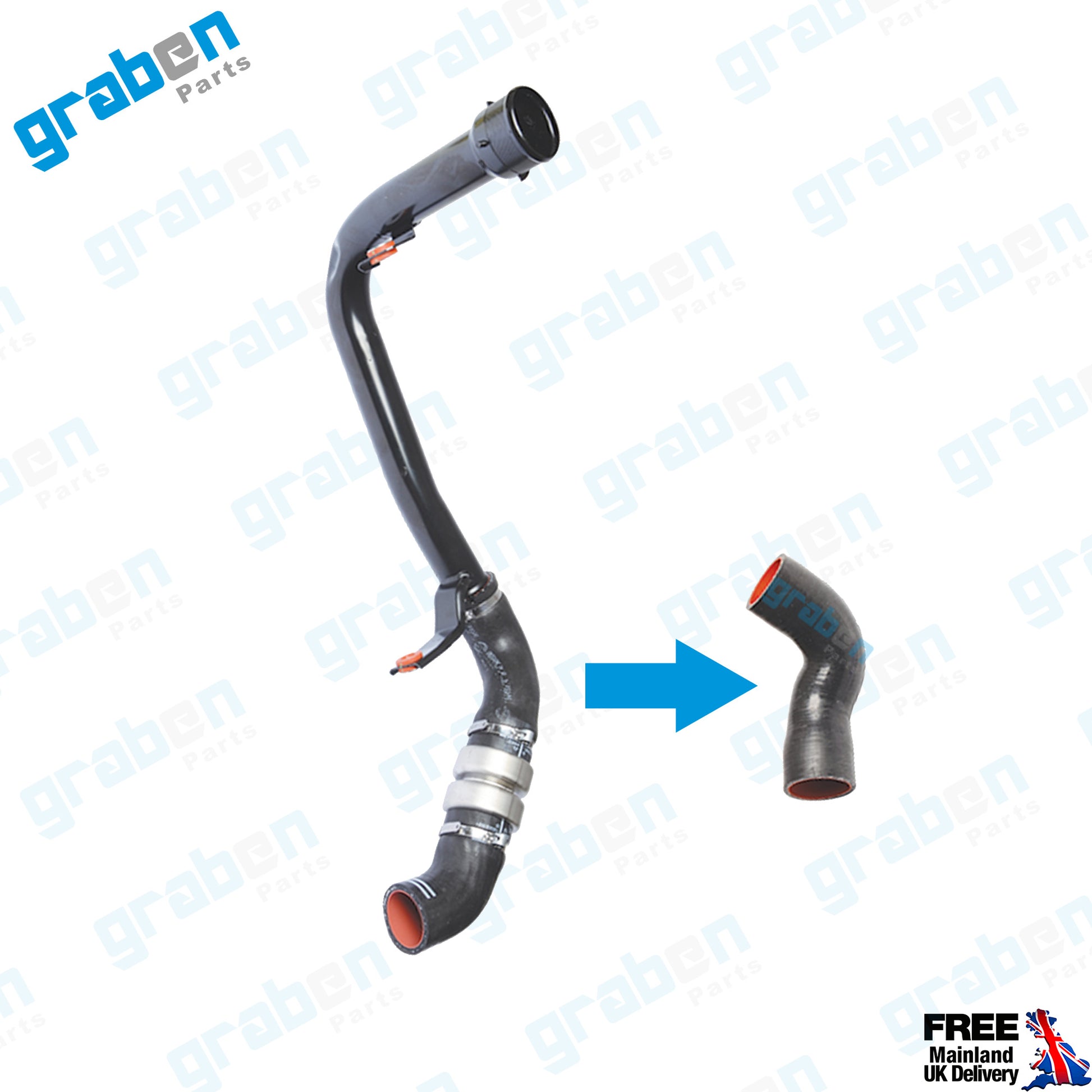 Grabenparts_Turbo Intercooler Hose Pipe For Boxer / Jumper III 2.2 HDI 1606660380 1366746080_