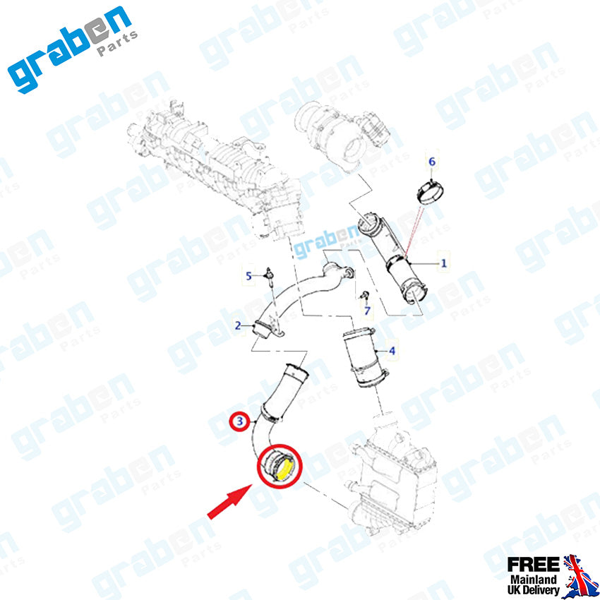 Grabenparts_Turbo Pipe Gasket For Land Rover Discovery Sport/ Evoque 2.0 D LR108941 LR072142_