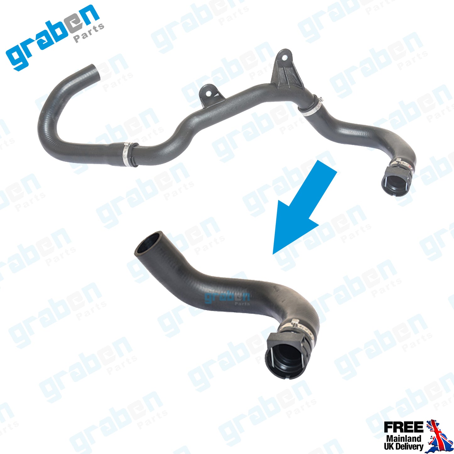 Grabenparts_Upper Radiator Hose Pipe For Ducato III / Boxer III / Jumper III 2.2 JTD 1348475080_
