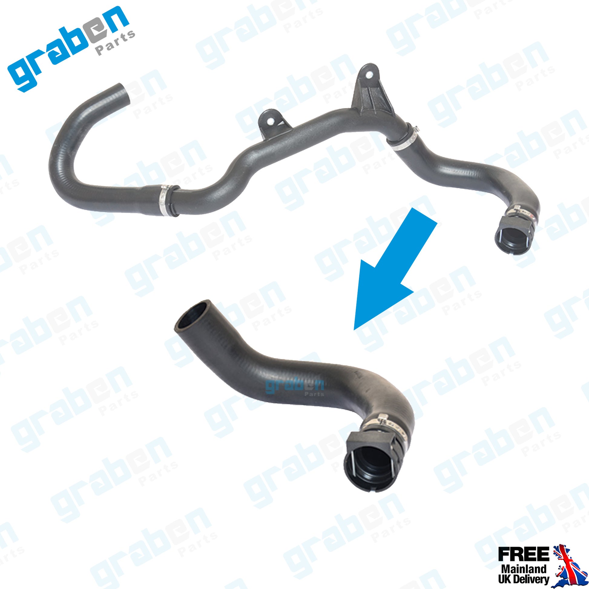 Grabenparts_Upper Radiator Hose Pipe For Ducato III / Boxer III / Jumper III 2.2 JTD 1348475080_