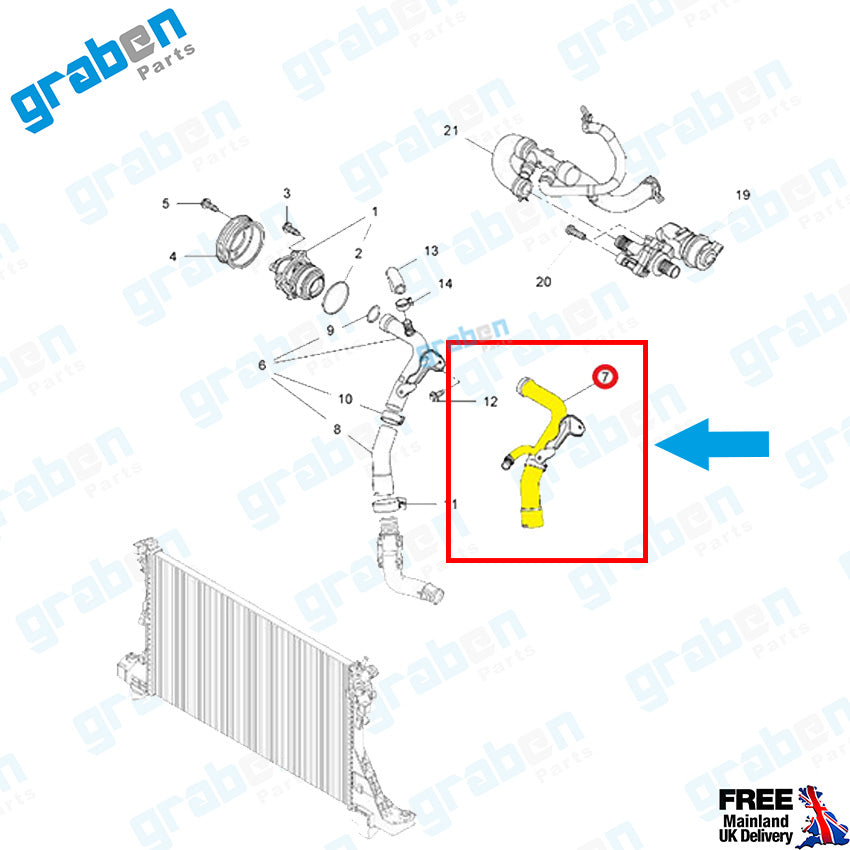 Grabenparts_Water Pump Pipe For Renault Master III Opel Movanı B 2.3 CDTI 210470894R 4420992_