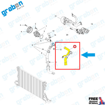 Grabenparts_Water Pump Pipe For Renault Master III Opel Movanı B 2.3 CDTI 210470894R 4420992_