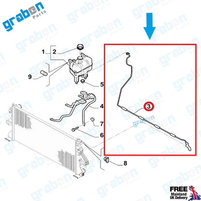 Grabenparts_Water Tank Pipe For Jumper, Relay, Boxer 2.2 HDI , Fiat Ducato 2.3D 1611982980_