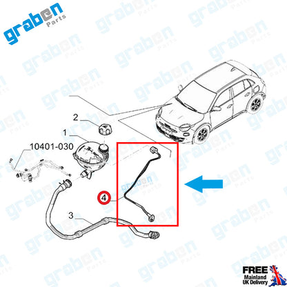 Grabenparts_Water Tank Pipe For Opel Corsa V (F) / Peugeot 2008 II 1.2 1.5 DIESEL 982434638_