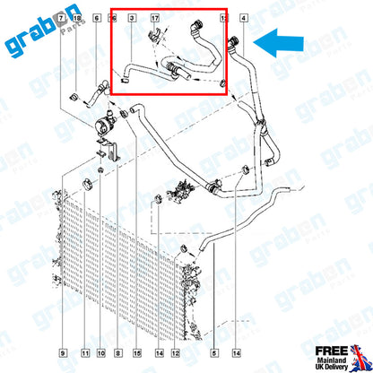 HEATER HOSE PIPE FOR RENAULT MASTER III 2.3 DCI 2010+ 924000058R
