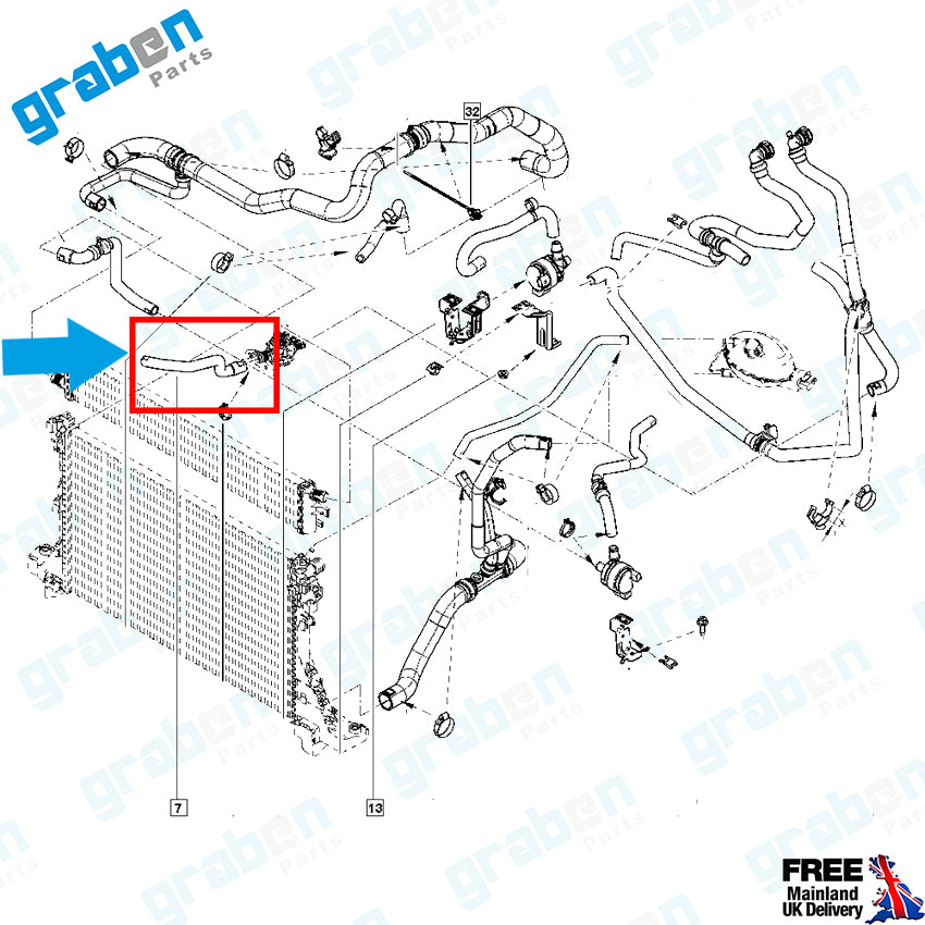 HEATER HOSE PIPE FOR RENAULT MASTER III 2.3 DCI  / OPEL VAUXHALL MOVANO B 2.3 CDTI 
140530013R 4421136 GM93168894