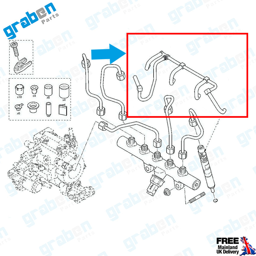 INJECTOR LEAK OFF RETURN PIPE FOR RENAULT CLIO MEGANE DACIA SANDERO 1.5 DCI 166711735R