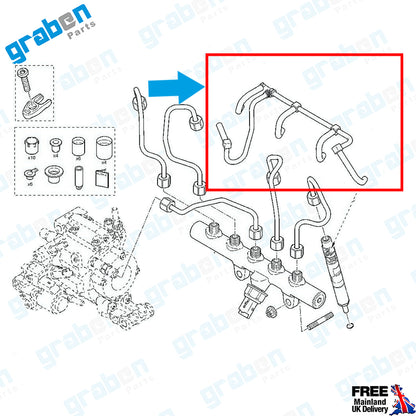 INJECTOR LEAK OFF RETURN PIPE FOR RENAULT CLIO MEGANE DACIA SANDERO 1.5 DCI 166711735R