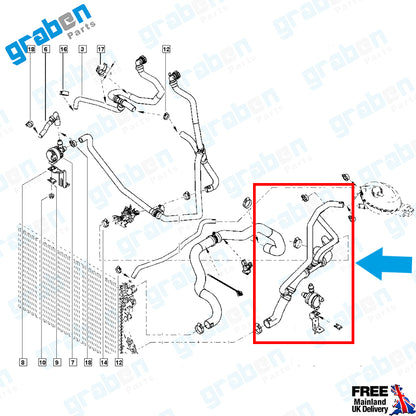 LOWER RADIATOR HOSE FOR RENAULT MASTER III  2.3 DCI 2010+ 215034664R