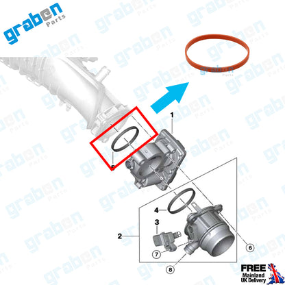 THROTTLE GASKET SEAL FOR BMW MINI COOPER 2.0 DIESEL 1.5 PETROL 11617633521