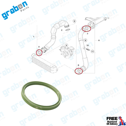 TURBOCHARGER GASKET SEAL FOR BMW E70 E71 E90 E87 E83 E60 E65 E46 11617790547